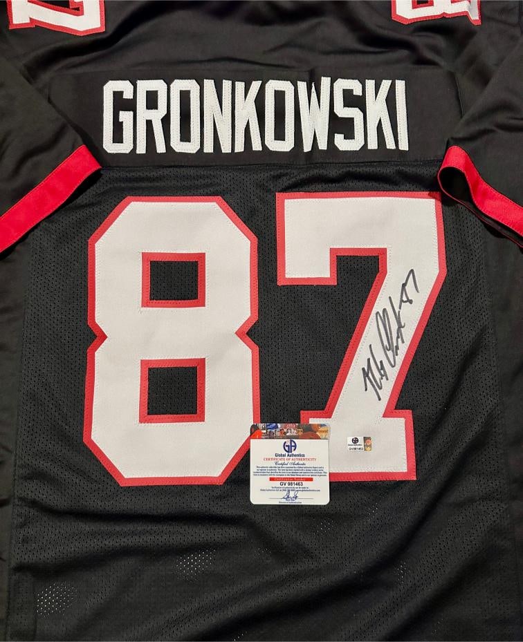 Rob Gronkowski Tampa Bay Buccaneers Autographed Custom Football Jersey coa - 2