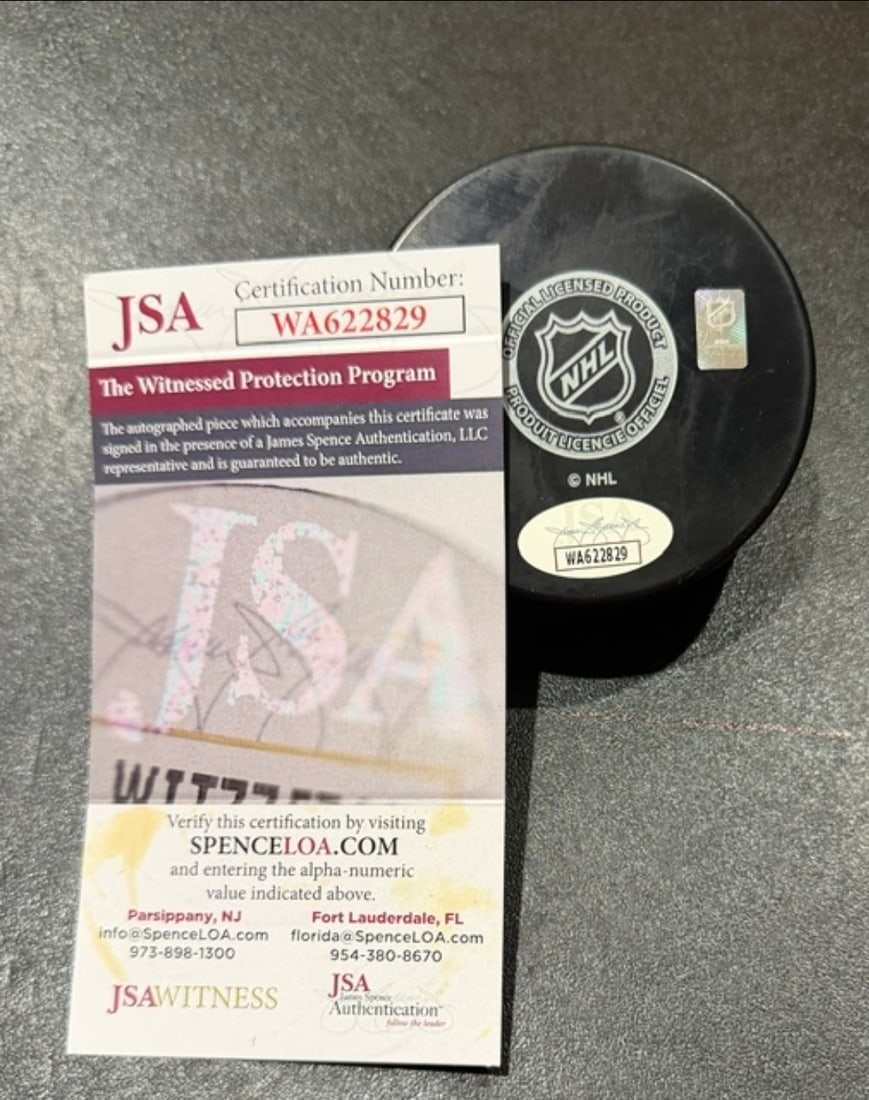 Ken Linseman Philadelphia Flyers Autographed Hockey Puck JSA coa - 2