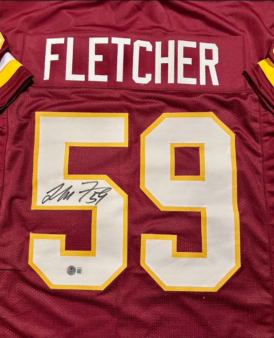 London Fletcher Washington Redskins Autographed Custom Football Jersey Beckett Hologram - 2
