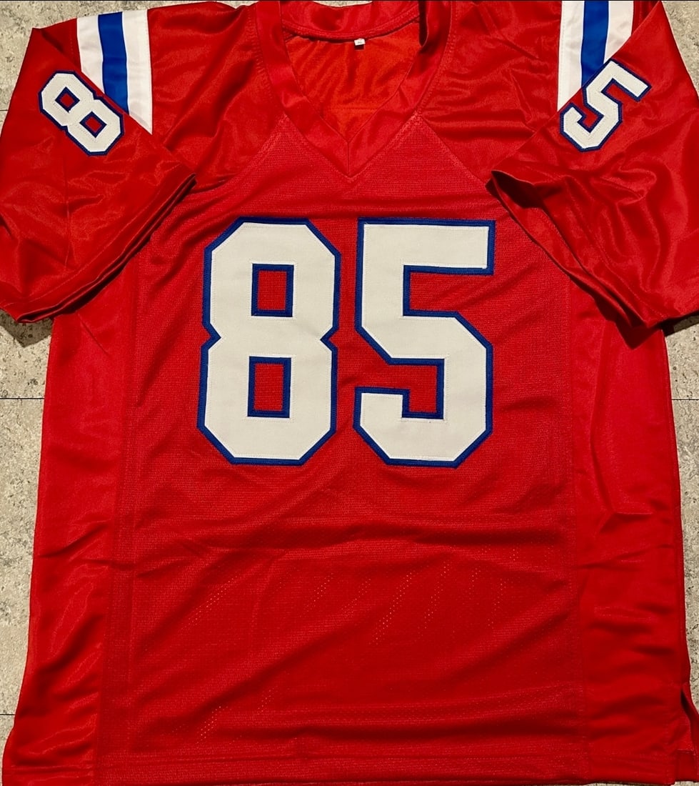 Hunter Henry New England Patriots Autographed Custom Football Jersey JSA Hologram - 3