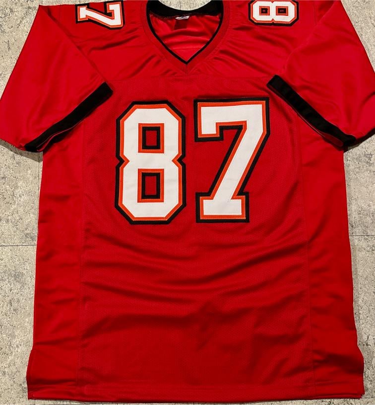 Rob Gronkowski Tampa Bay Buccaneers Autographed Custom Football Jersey coa - 3