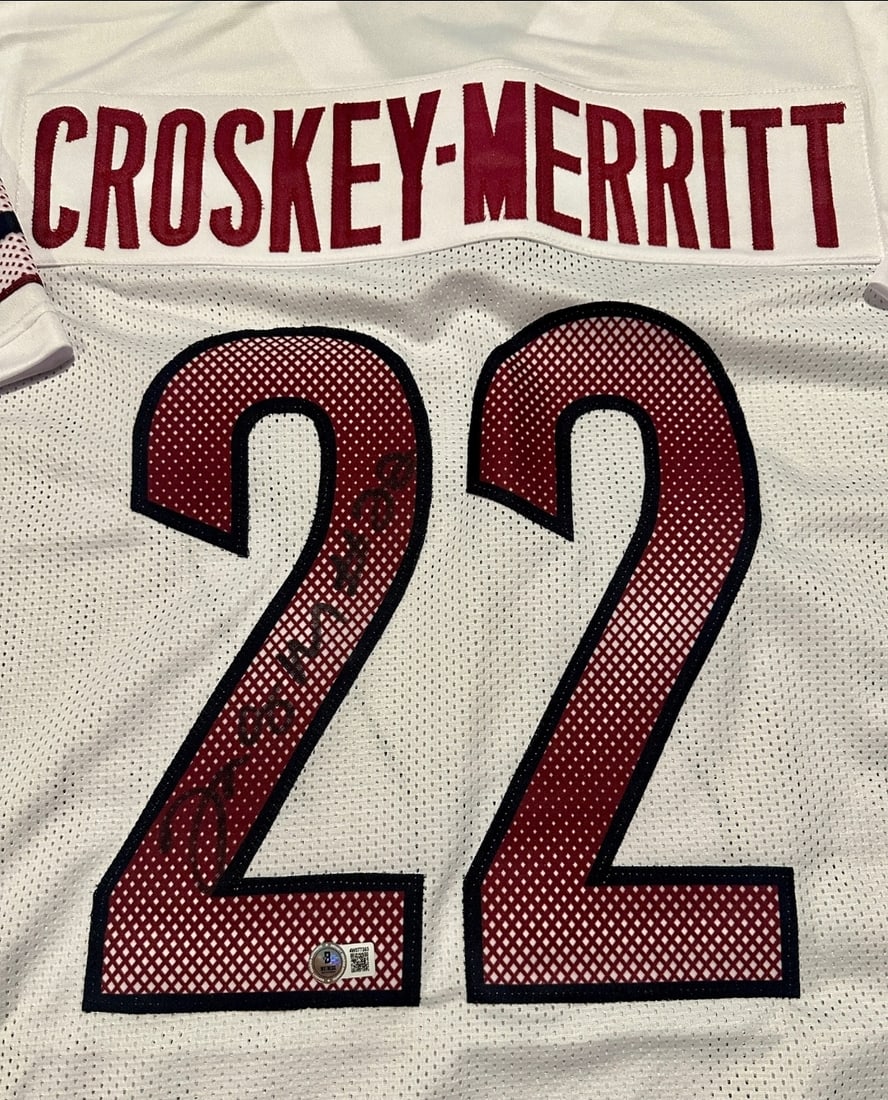 Jacory Croskey-Merritt Washington Commanders Autographed Custom Football Jersey Beckett Hologram - 2