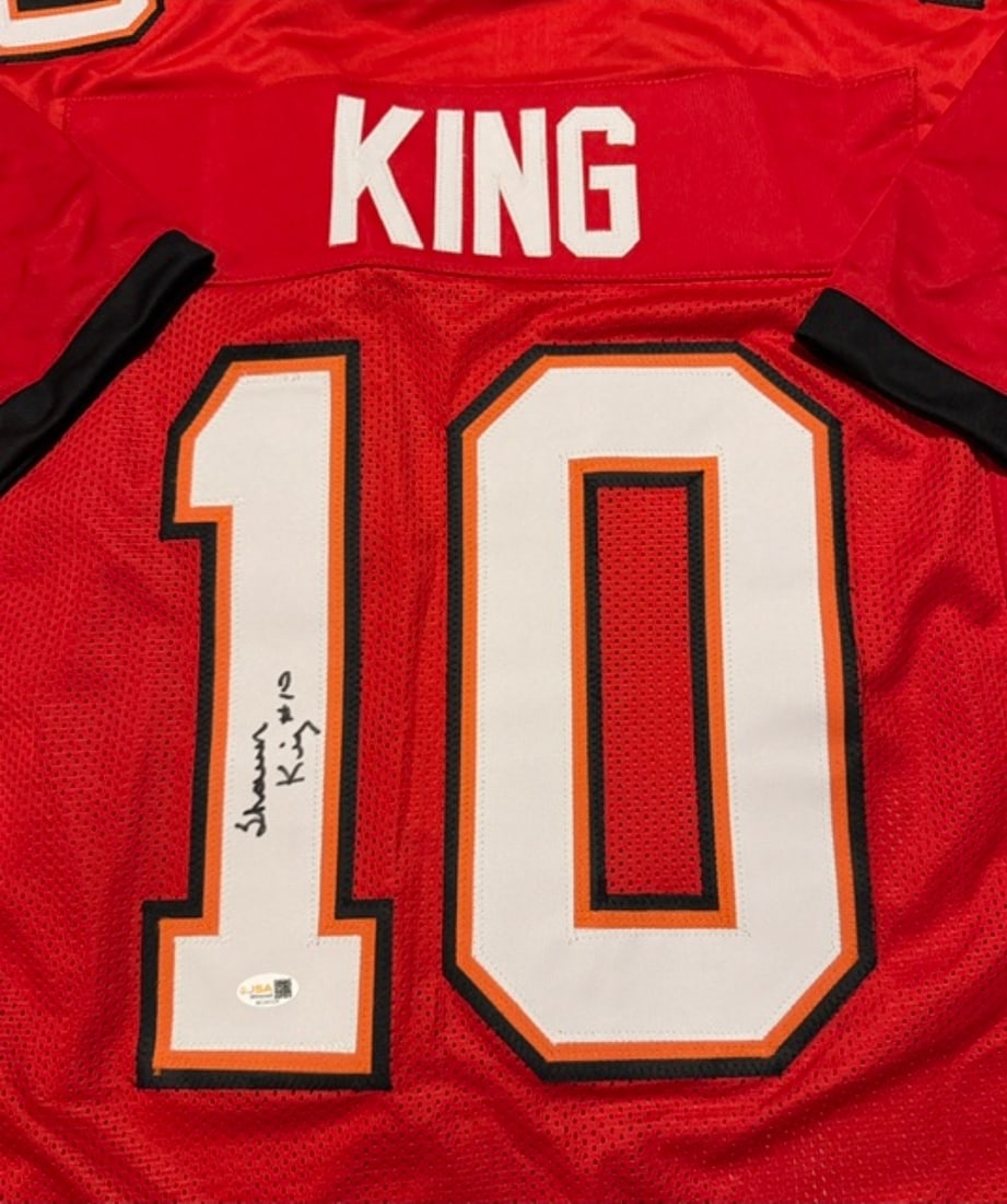 Shawn King Tampa Bay Buccaneers Autographed Custom Football Style Jersey JSA Hologram - 2