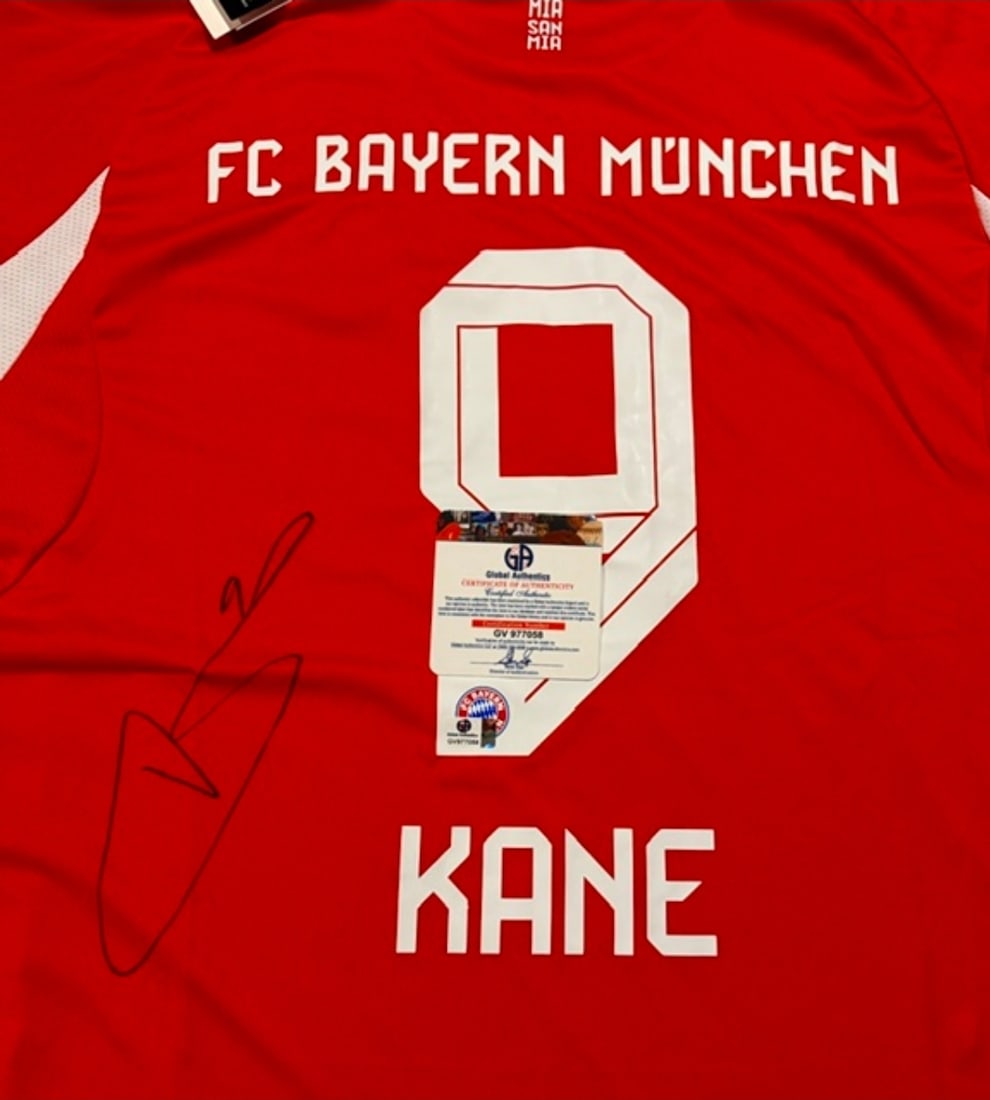 Harry Kane FC Bayern Munchen 2025-26 Adidas Home Soccer Jersey coa - 2