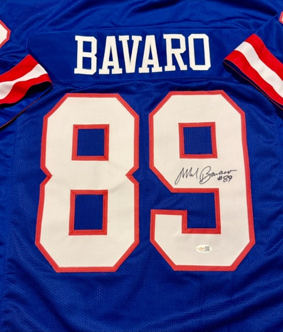 Mark Bavaro New York Giants Autographed Custom Football Jersey JSA Hologram - 2