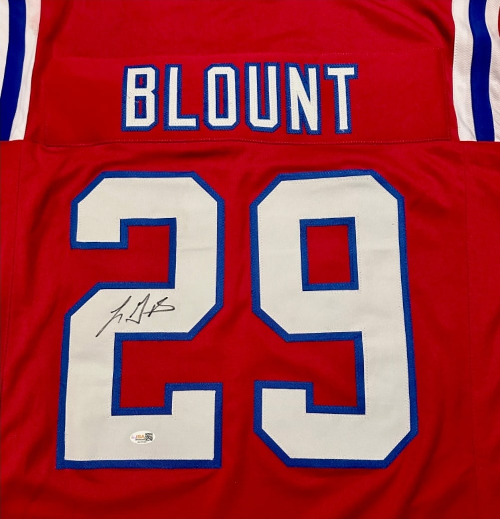 LeGarrette Blount New England Patriots Autographed Custom Football Jersey JSA Hologram - 2