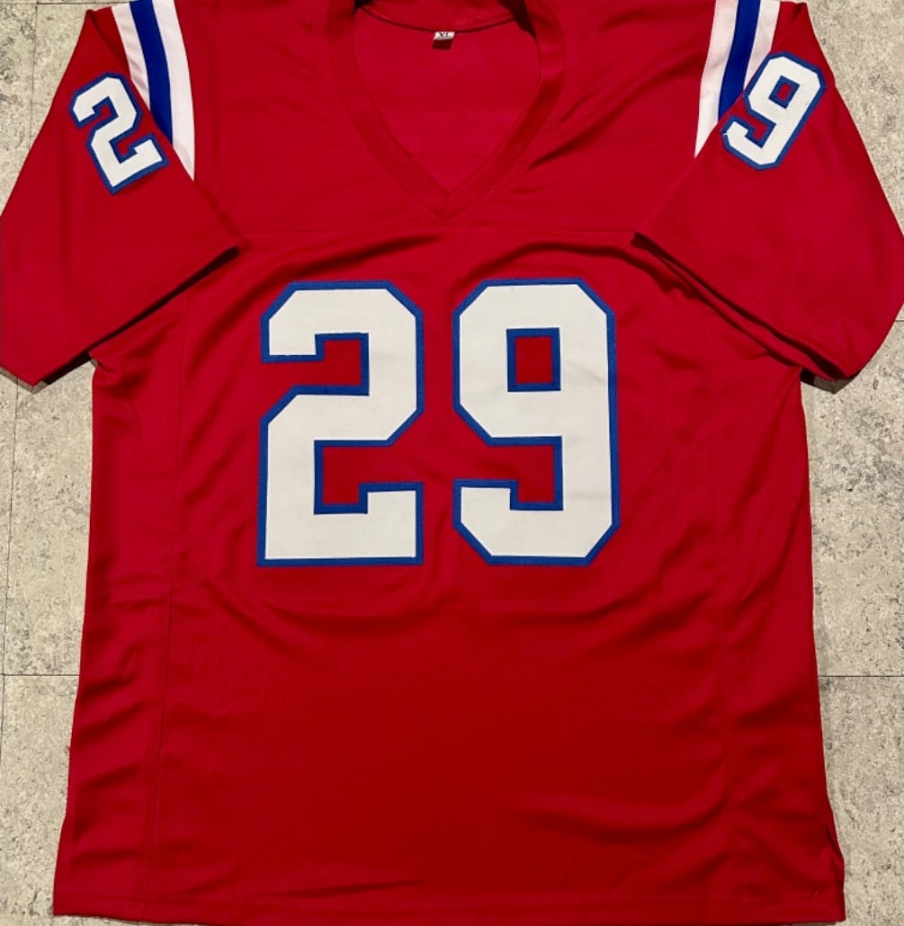 LeGarrette Blount New England Patriots Autographed Custom Football Jersey JSA Hologram - 3