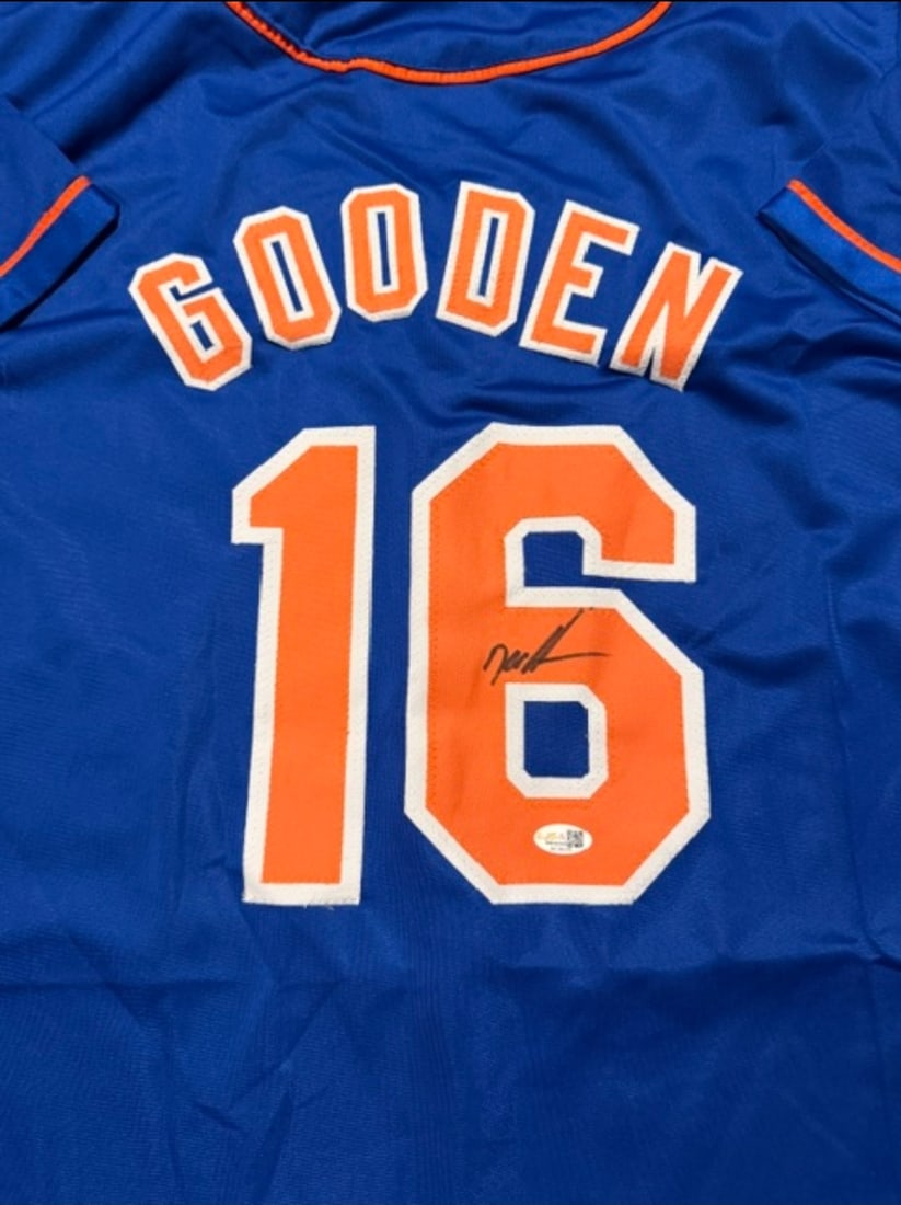 Dwight Gooden New York Mets Autographed Custom Baseball Style Jersey JSA Hologram - 2