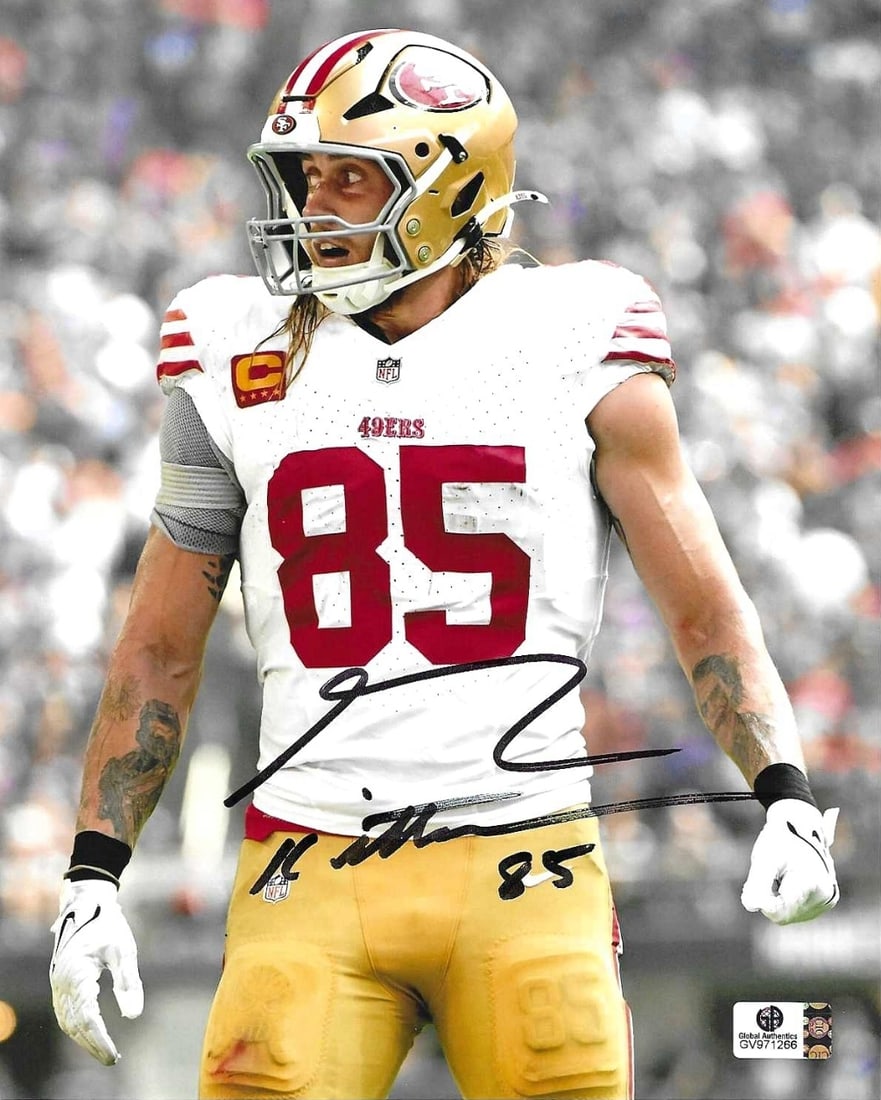 George Kittle San Francisco 49ers Autographed 8x10 Photo coa (1 of 2)