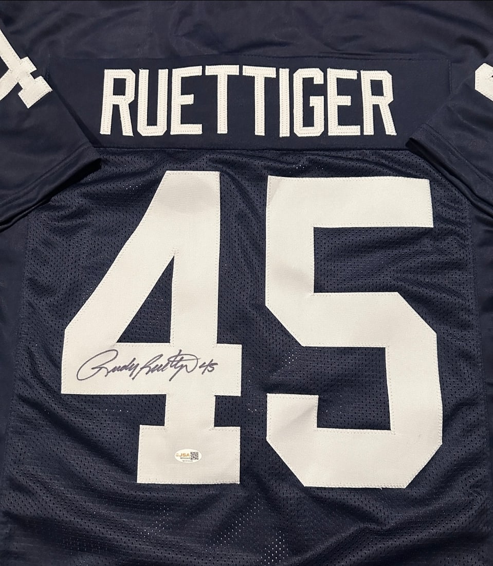 Rudy Ruettiger Notre Dame Fighting Irish Autographed Custom Football Jersey JSA Hologram - 2