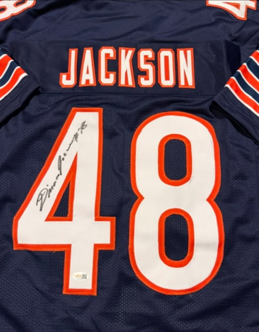 D'Marco Jackson Chicago Bears Autographed Custom Football Style Jersey JSA Hologram - 2