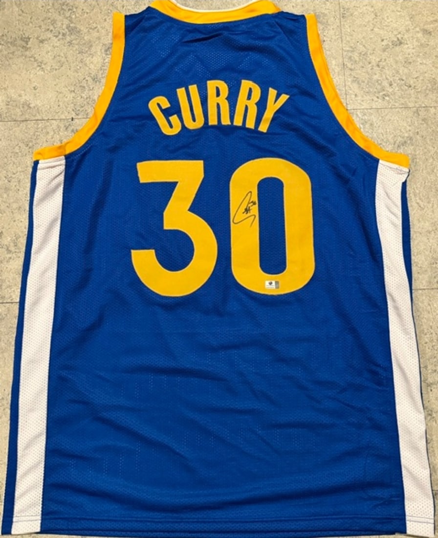 Stephen Curry Golden State Warriors Autographed Custom Basketball Jersey coa