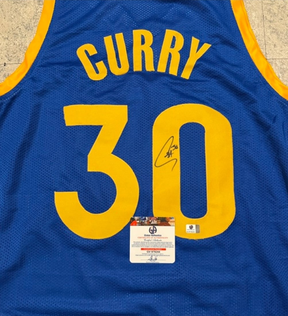 Stephen Curry Golden State Warriors Autographed Custom Basketball Jersey coa - 2