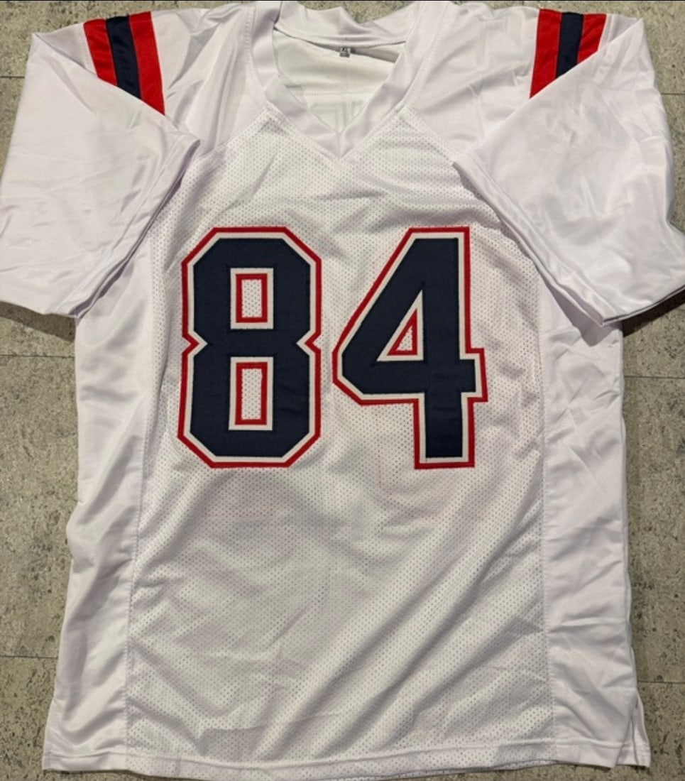 Kendrick Bourne New England Patriots Autographed Custom Football Jersey JSA Hologram - 3