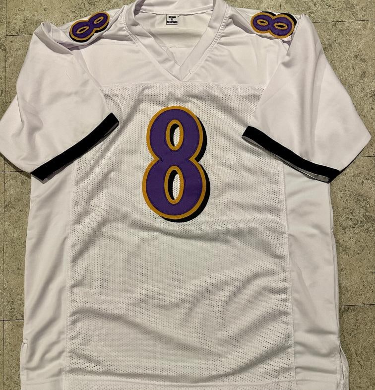 Lamar Jackson Baltimore Ravens Autographed Custom Football Jersey coa - 3