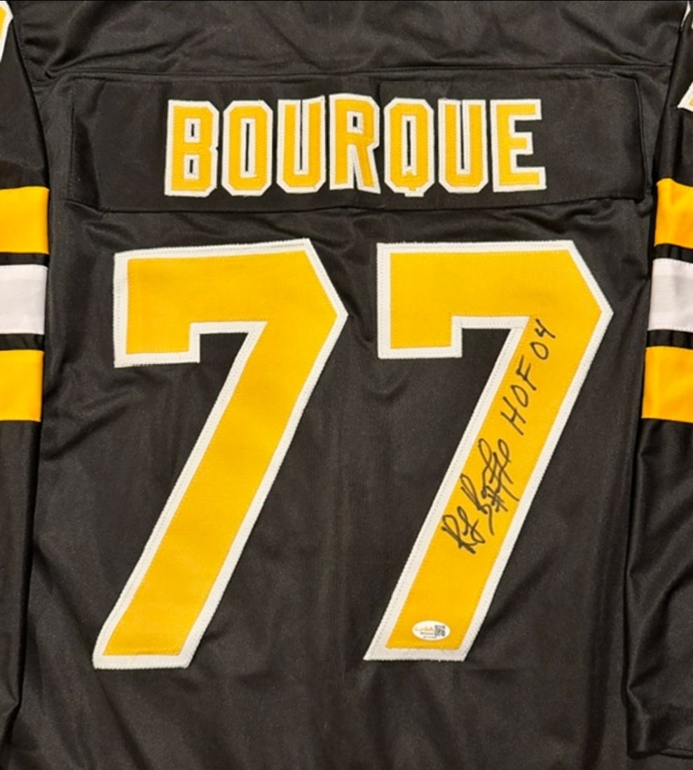 Ray Bourque Boston Bruins Autographed & Insc Custom Hockey Jersey JSA Hologram - 2