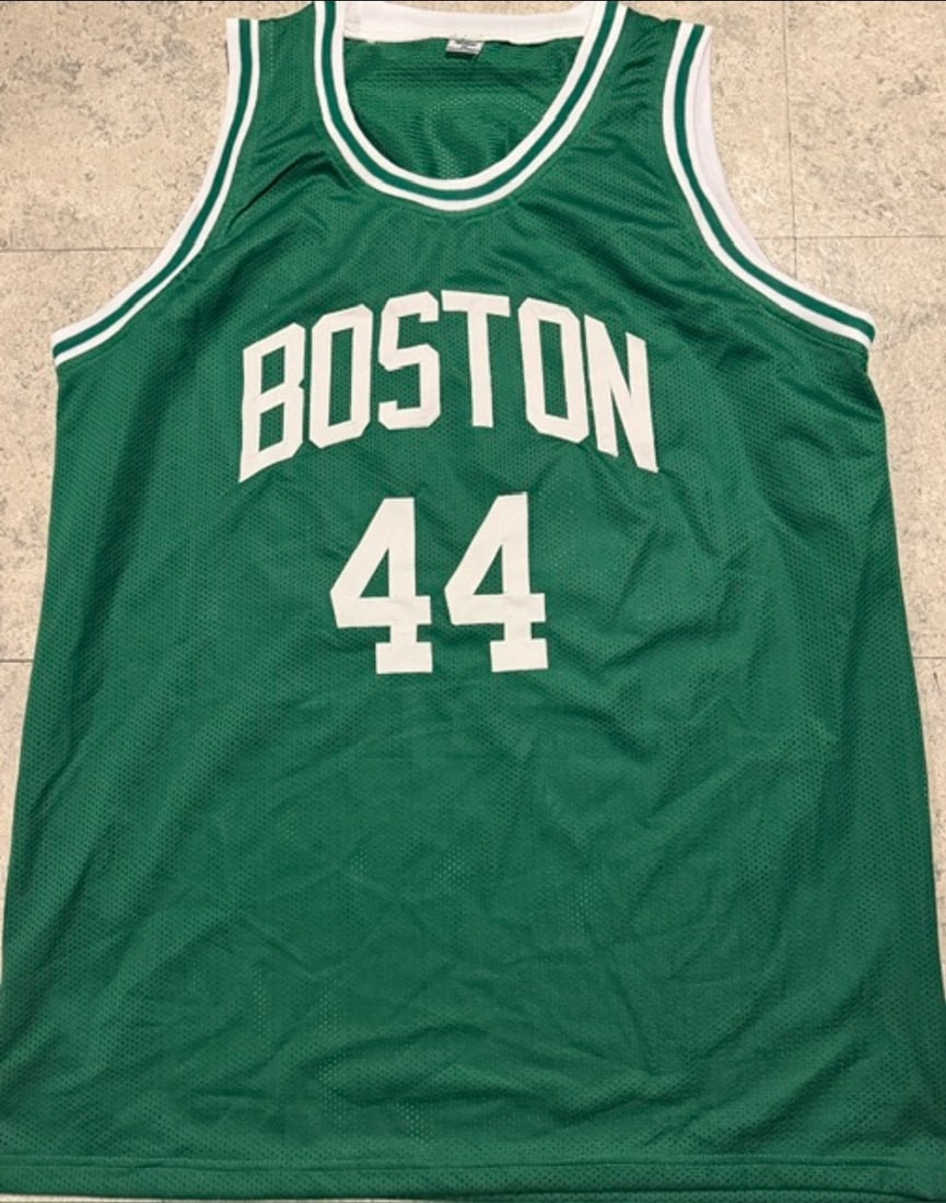 Brian Scalabrine Boston Celtics Autographed & Ins Custom Basketball Jersey JSA Hologram - 3