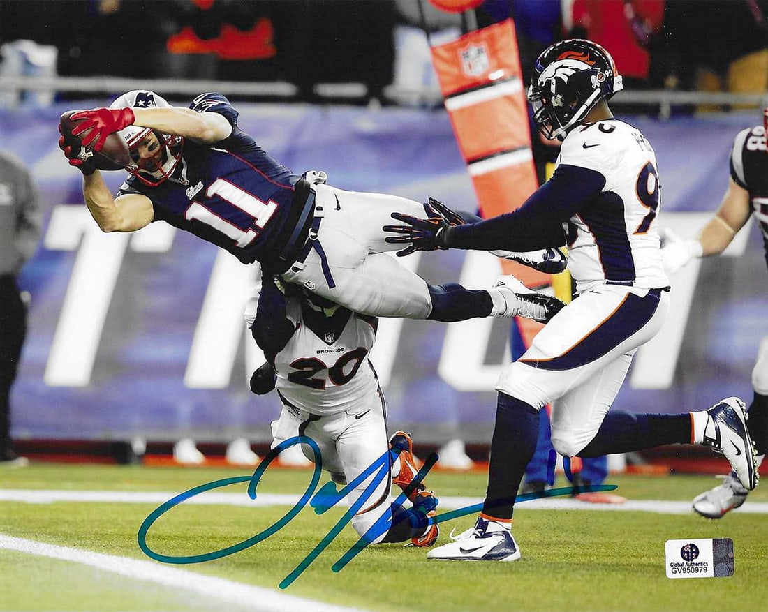Julian Edelman New England Patriots Autographed 8x10 Photo coa: Julian Edelman New England Patriots Autographed 8x10 Photo GA coa - Autograph Location & coa # may vary