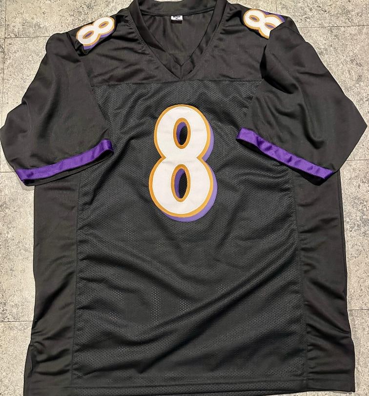 Lamar Jackson Baltimore Ravens Autographed Custom Football Jersey coa - 3