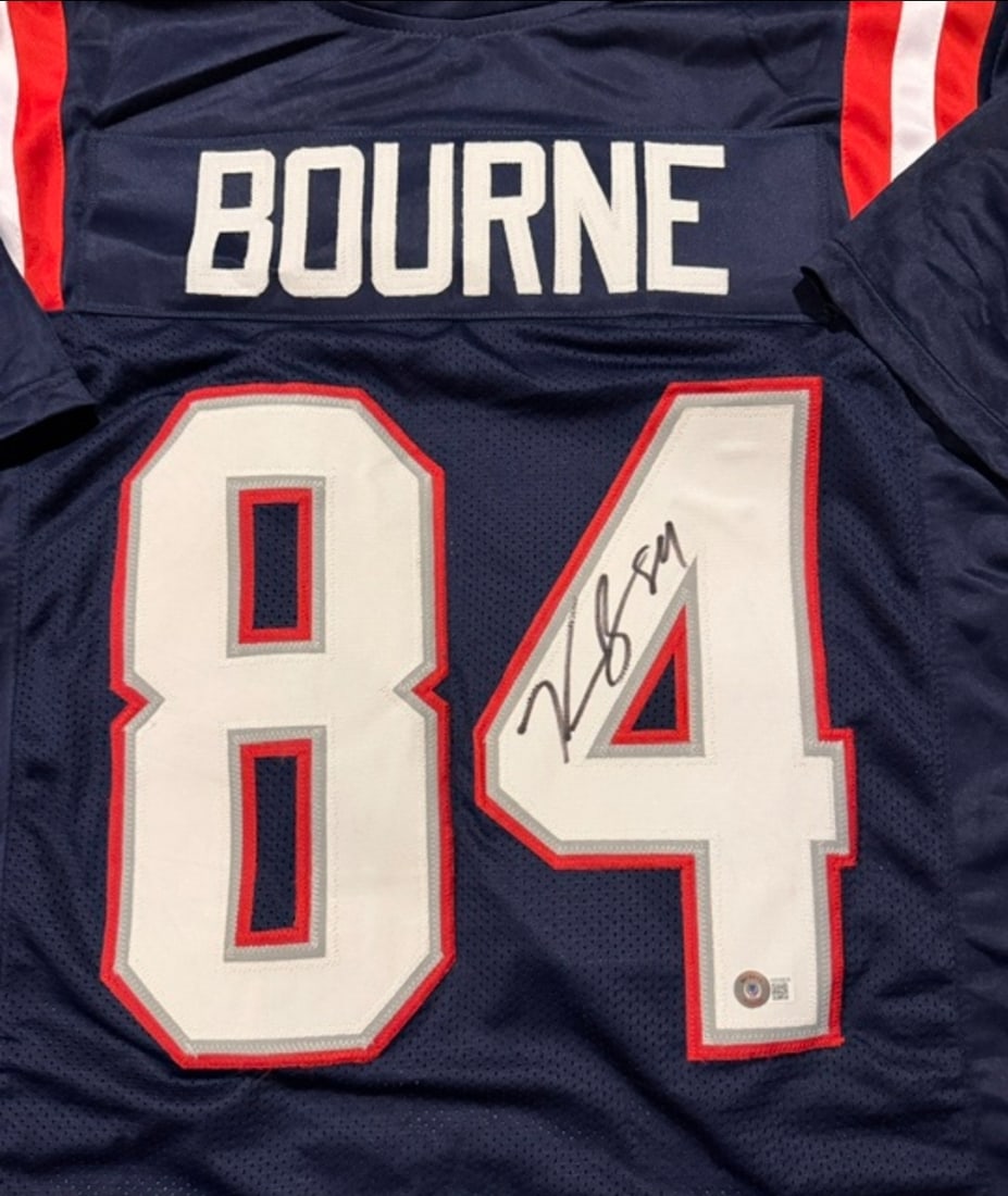 Kendrick Bourne New England Patriots Autographed Custom Football Jersey JSA Hologram - 2