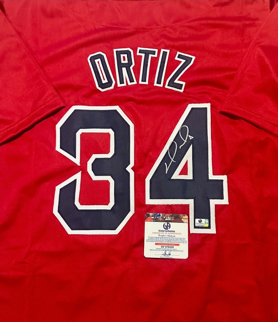 David Ortiz Boston Red Sox Autographed Custom Baseball Jersey coa - 2