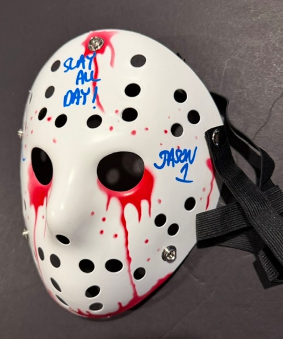 Ari Lehman JASON Friday the 13th Autographed & Inscribed White Mask JSA HOLOGRAM - 3