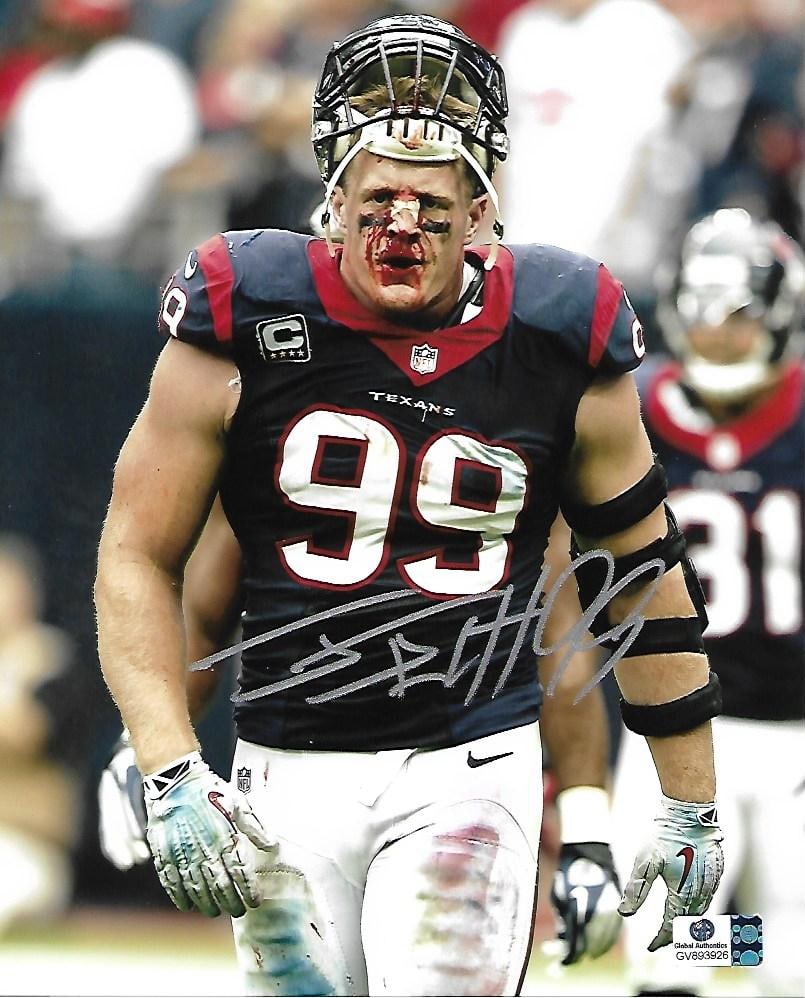 J.J. Watt Houston Texans Autographed 8x10 Photo coa: J.J. Watt Houston Texans Autographed 8x10 Photo GA coa - Autograph Location & coa # may vary