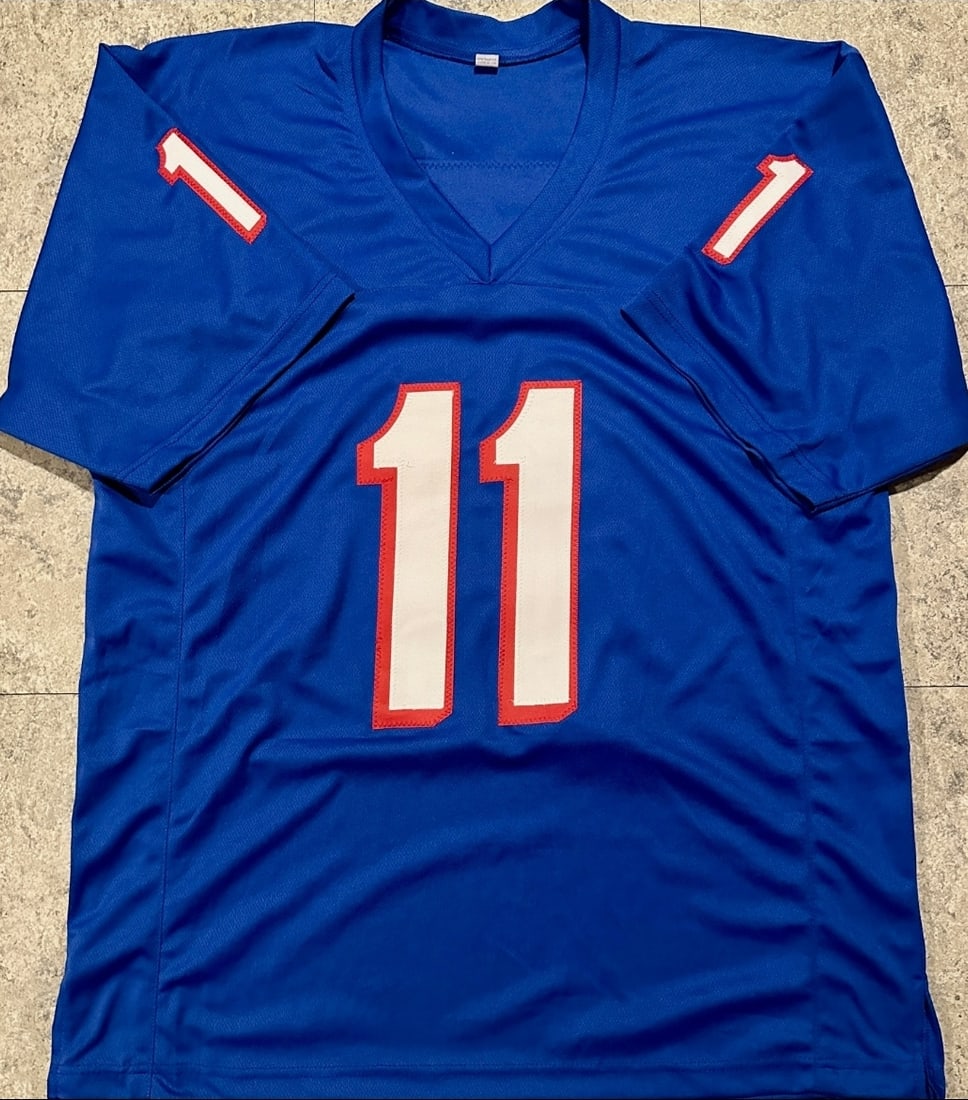 Drew Bledsoe New England Patriots Autographed Custom Football Jersey JSA Hologram - 3