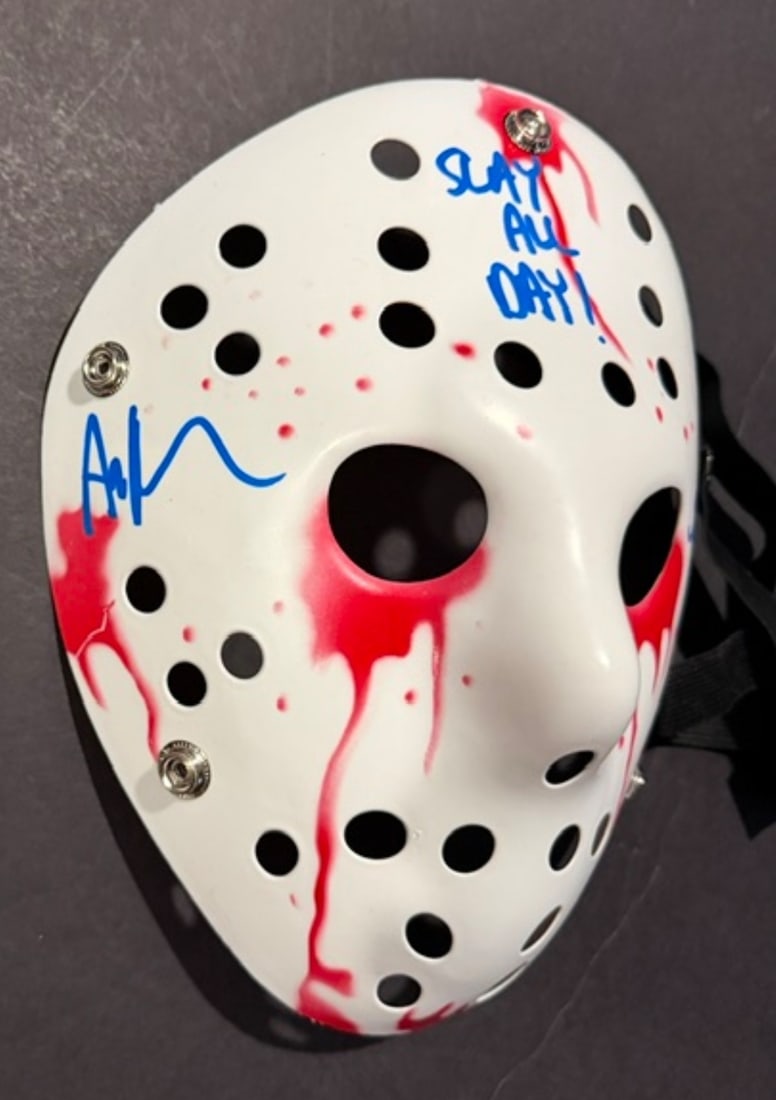 Ari Lehman JASON Friday the 13th Autographed & Inscribed White Mask JSA HOLOGRAM - 2
