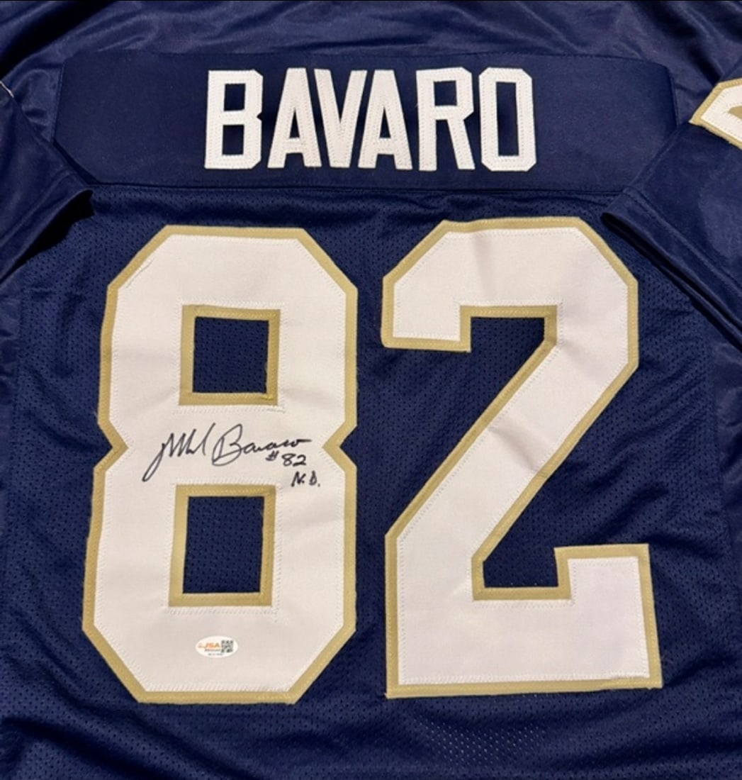 Mark Bavaro Notre Dame Fighting Irish Autographed Custom Jersey JSA Hologram - 2