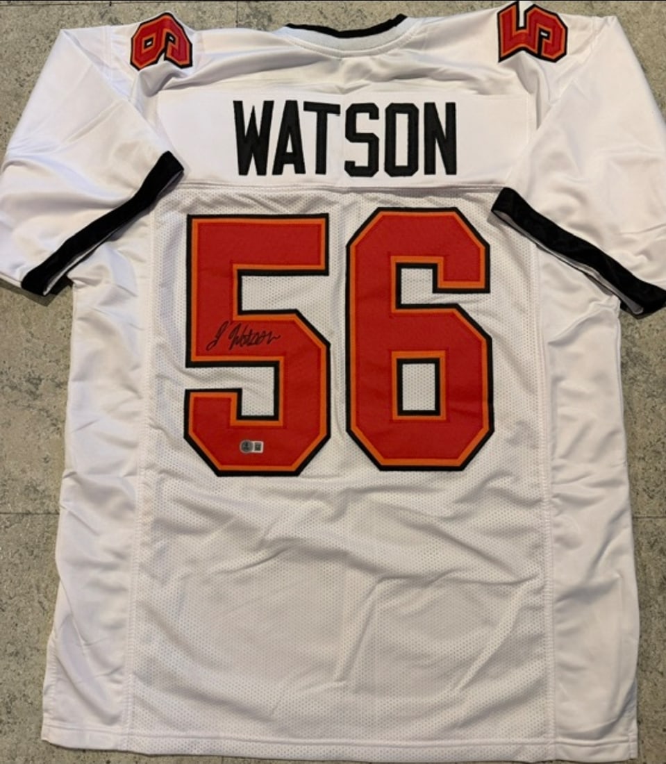Dekoda Watson Tampa Bay Buccaneers Autographed Custom Football Jersey Beckett Hologram - 2
