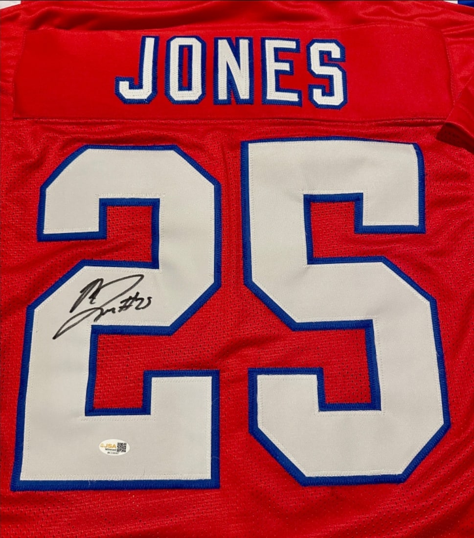 Marcus Jones New England Patriots Autographed Custom Football Jersey JSA Hologram - 2