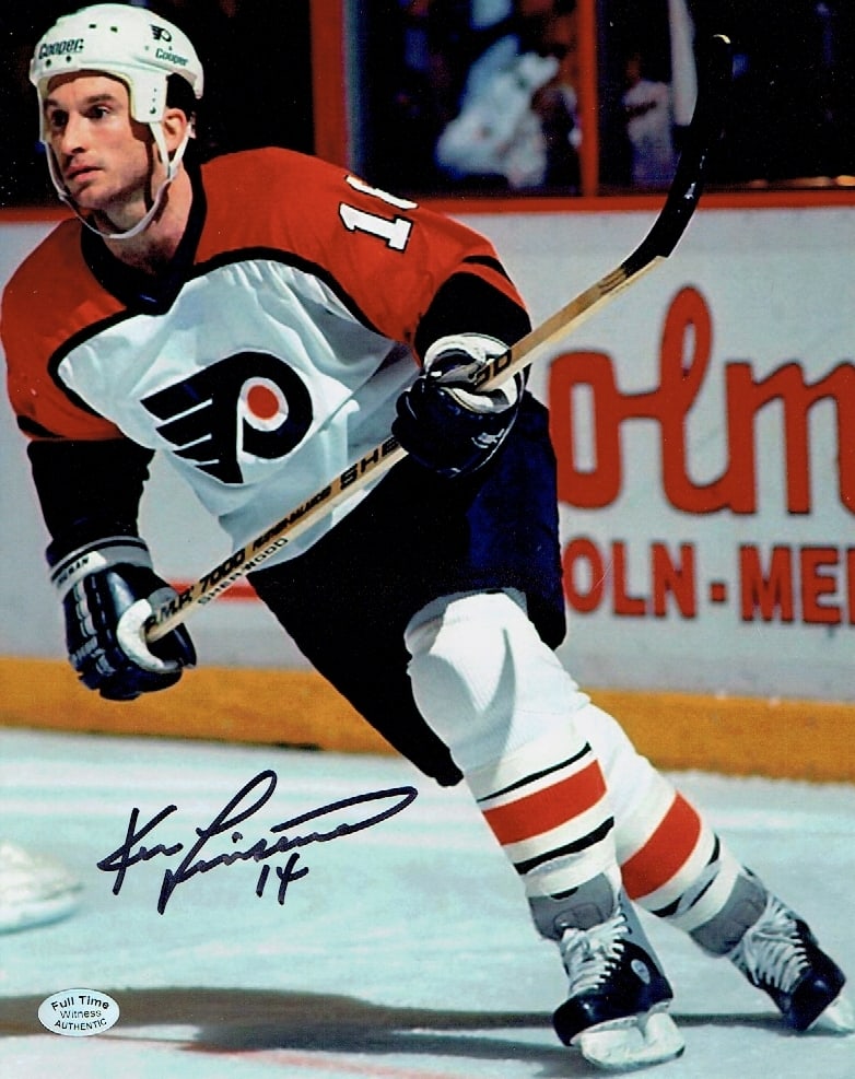 Ken Linseman Philadelphia Flyers Autographed 8x10 Photo coa: Ken Linseman Philadelphia Flyers Autographed 8x10 Photo Full Time coa - Autograph Location may vary