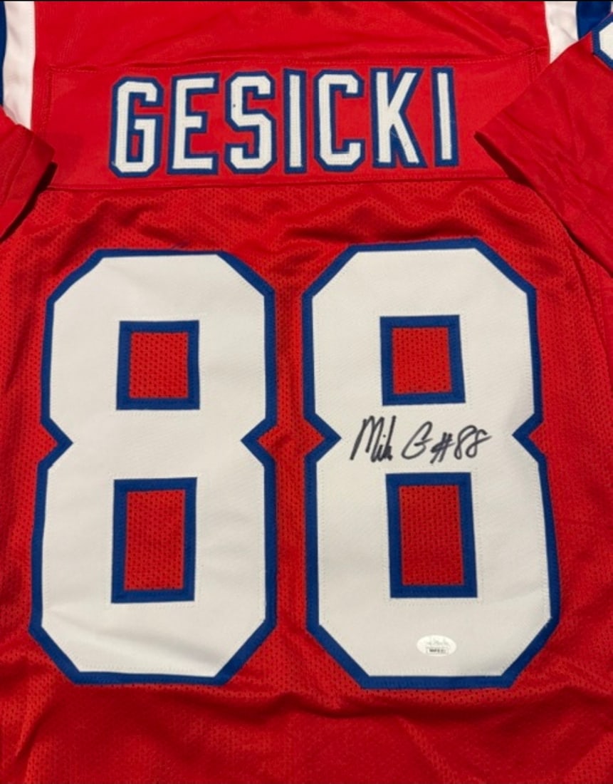 Mike Gesicki New England Patriots Autographed Custom Football Jersey JSA Sticker ONLY - 2