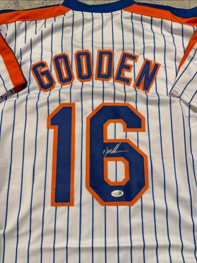 Dwight Gooden New York Mets Autographed Custom Baseball Style Jersey JSA Hologram - 2