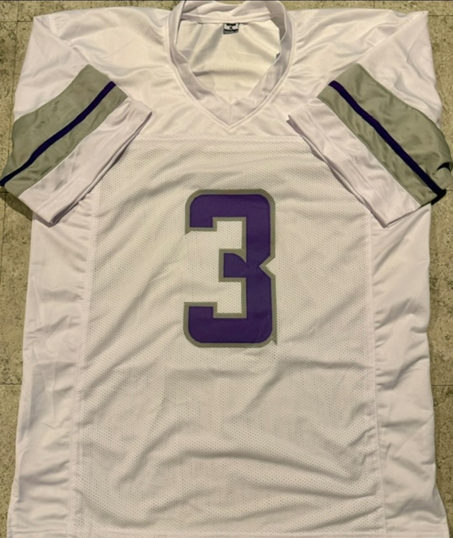 Jordan Addison Minnesota Vikings Autographed Custom Football Jersey Beckett Hologram - 3