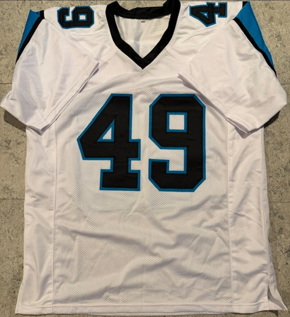 Frankie Luvu Carolina Panthers Autographed Custom Football Style Jersey JSA Sticker Only - 3