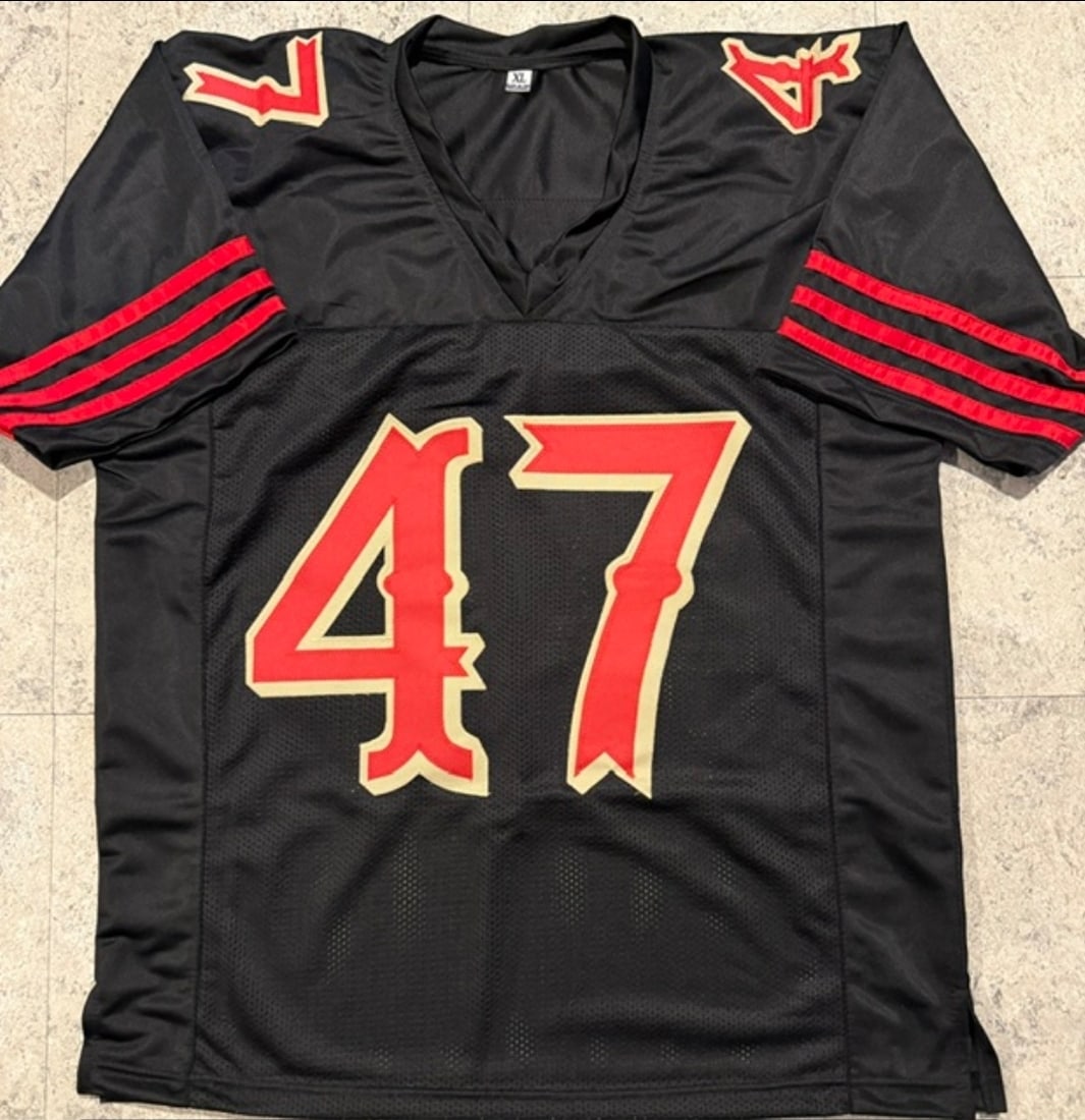 Bryce Huff San Francisco 49ers Autographed Custom Football Jersey JSA Hologram - 3