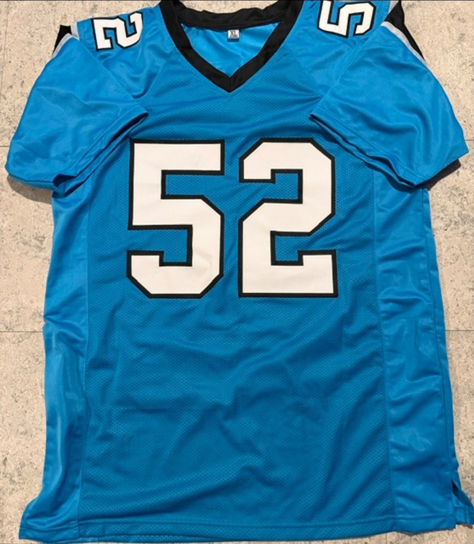 Denzel Perryman Carolina Panthers Autographed Custom Football Style Jersey JSA Sticker Only - 3
