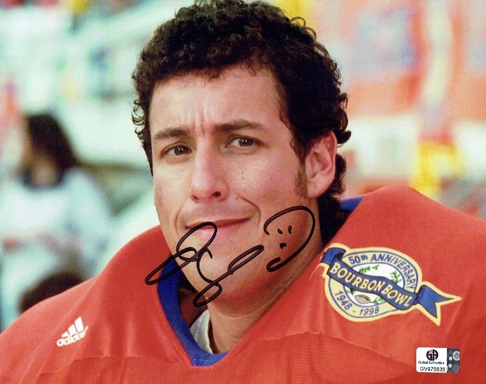 Adam Sandler The Waterboy Autographed 8x10 Photo coa: Adam Sandler Bobby Boucher The Waterboy Autographed 8x10 Photo GA coa