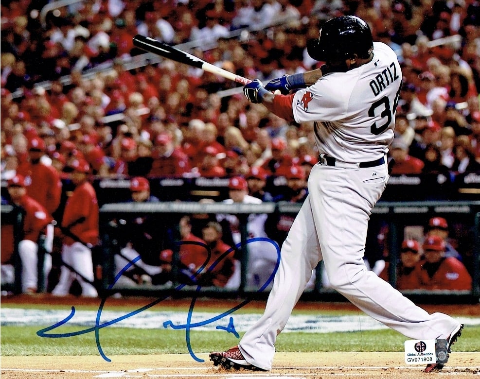 David Ortiz Boston Red Sox Autographed 8x10 Photo coa: David Ortiz Boston Red Sox Autographed 8x10 Photo coa