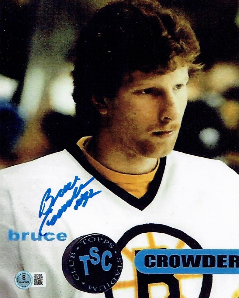 Bruce Crowder Boston Bruins Autographed 8x10 Photo Beckett Hologram (1 of 1)