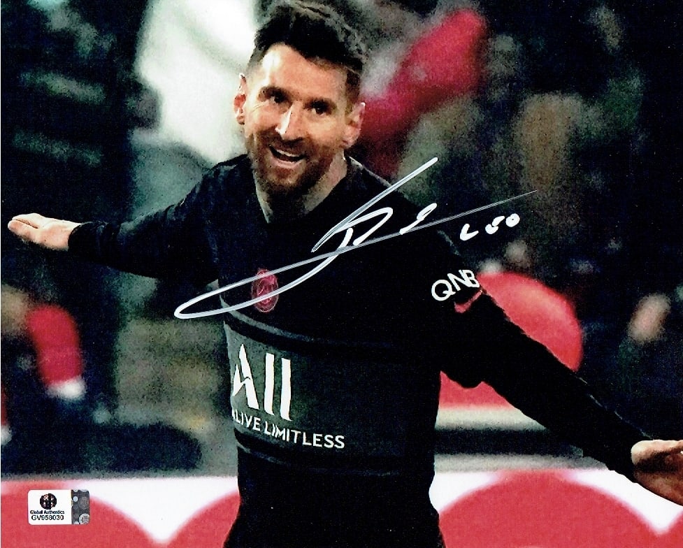 Lionel Messi Paris Saint Germain Autographed 8x10 Photo coa: Lionel Messi Paris Saint Germain Autographed 8x10 Photo coa