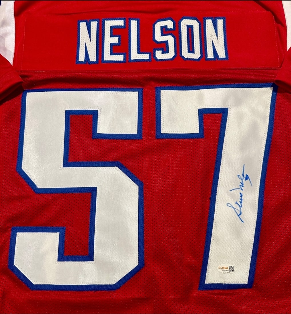 Steve Nelson New England Patriots Autographed Custom Football Jersey JSA Hologram - 2