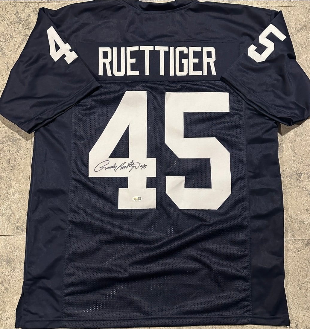 Rudy Ruettiger Notre Dame Fighting Irish Autographed Custom Football Jersey JSA Hologram (1 of 3)
