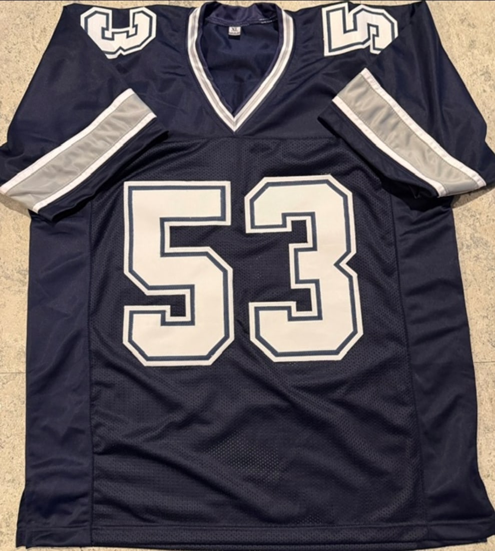 Dee Winters Dallas Cowboys Autographed Custom Football Jersey Beckett Hologram - 3