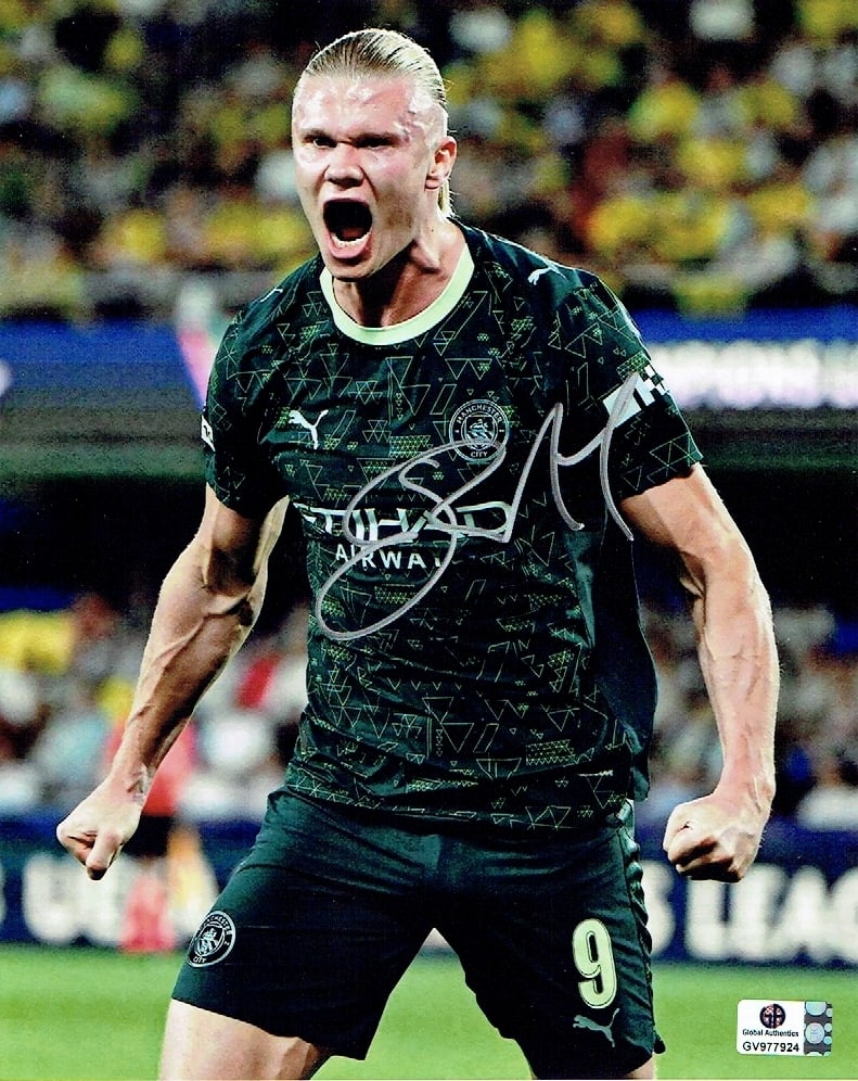 Erling Haaland Manchester City Autographed 8x10 Photo coa: Erling Haaland Manchester City Autographed 8x10 Photo coa