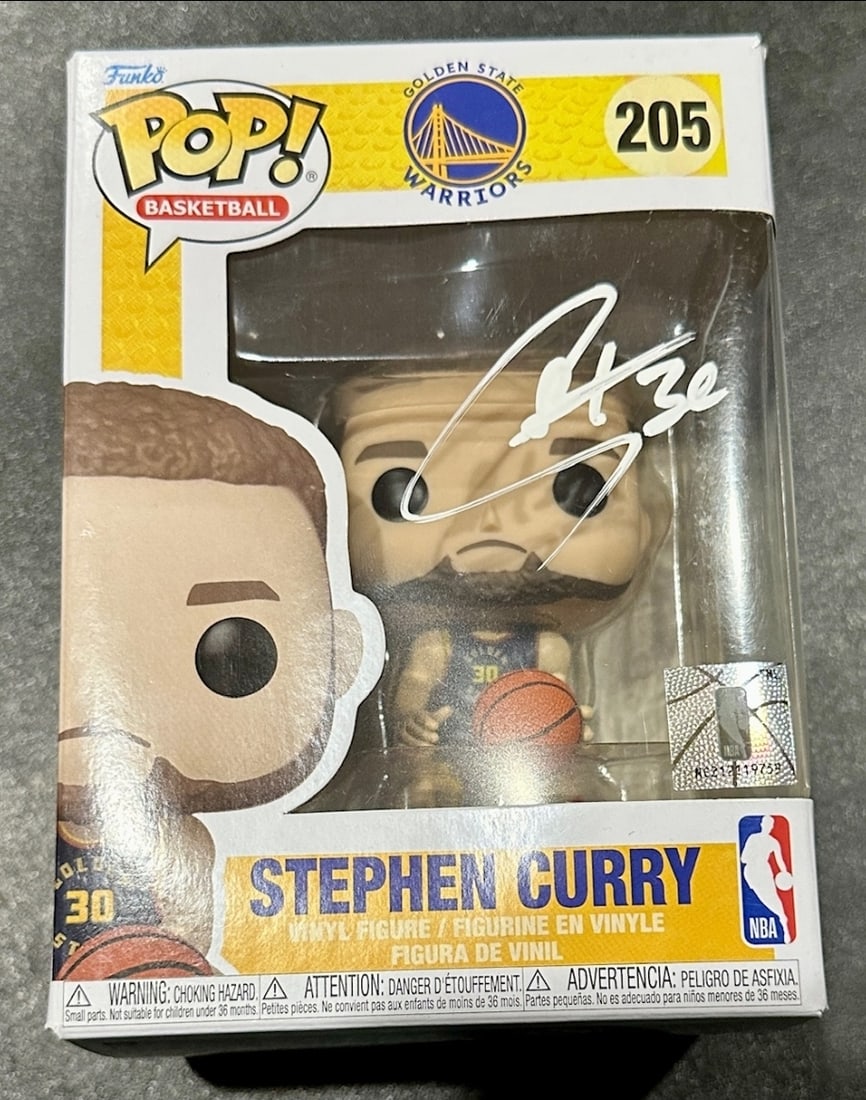 Stephen Curry Golden State Warriors Autographed Funko POP! coa (1 of 2)