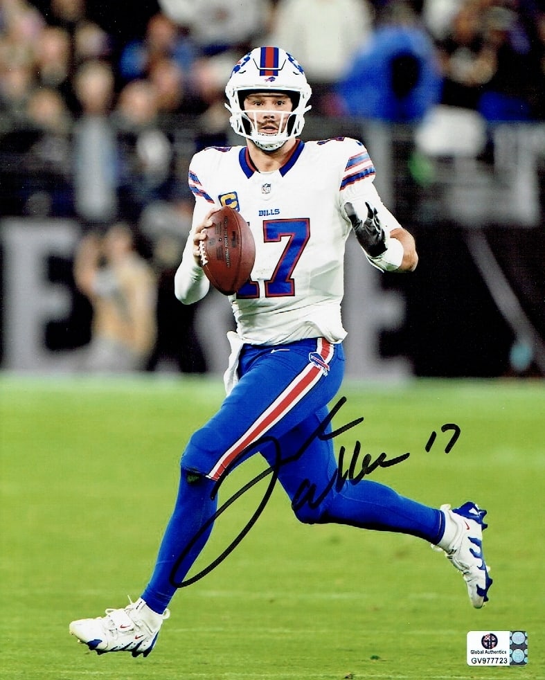 Josh Allen Buffalo Bills Autographed 8x10 Photo coa: Josh Allen Buffalo Bills Autographed 8x10 Photo GA coa