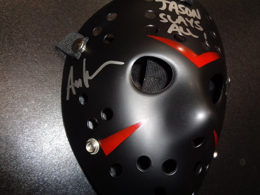Ari Lehman JASON Friday the 13th Autographed & Inscribed Black Mask JSA coa - 2
